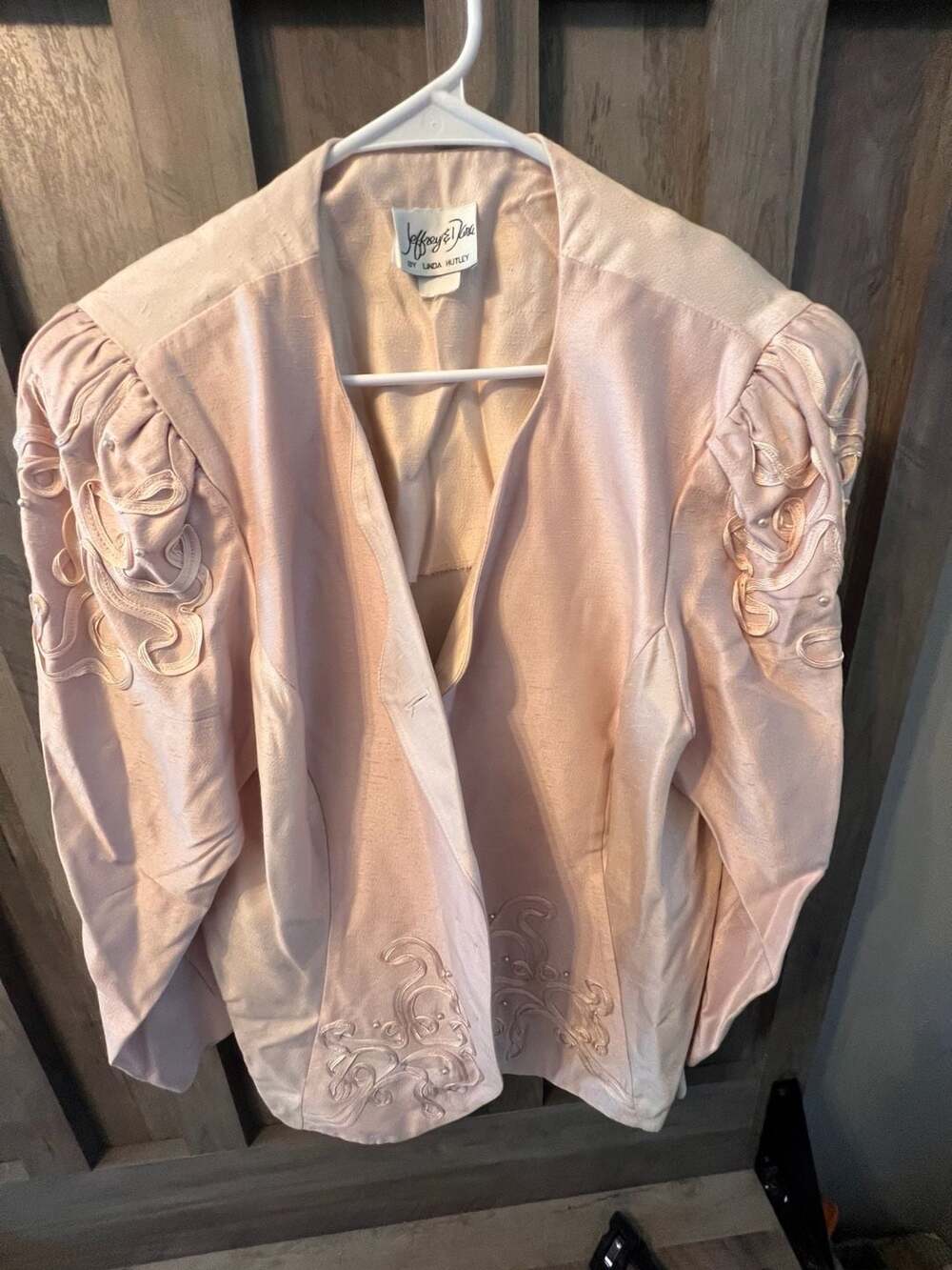 Women's Light Pumpkin Embroidered Oversized Blazer Size M